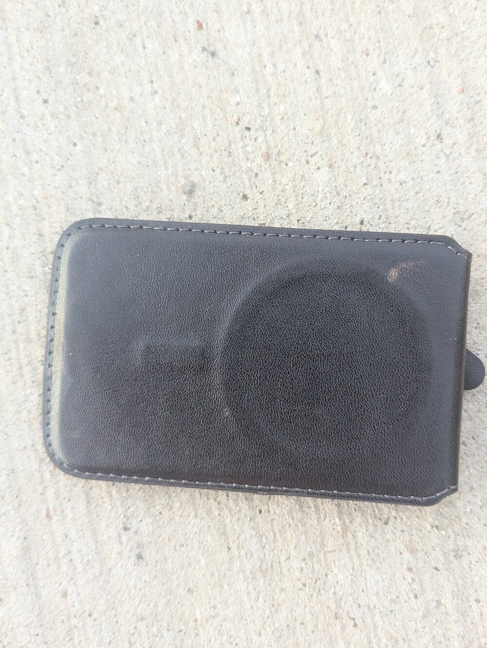 Black Bifold Wallet Card Holder Snap Closure ID Window Zipper Coin Pocket